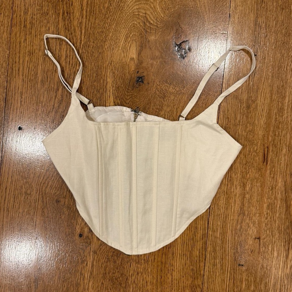 Lioness Cream Corset Crop Top